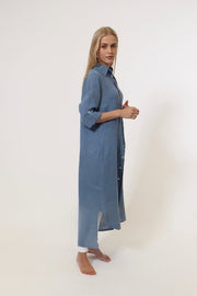 LIN LONG DRESS - SOFT BLUE